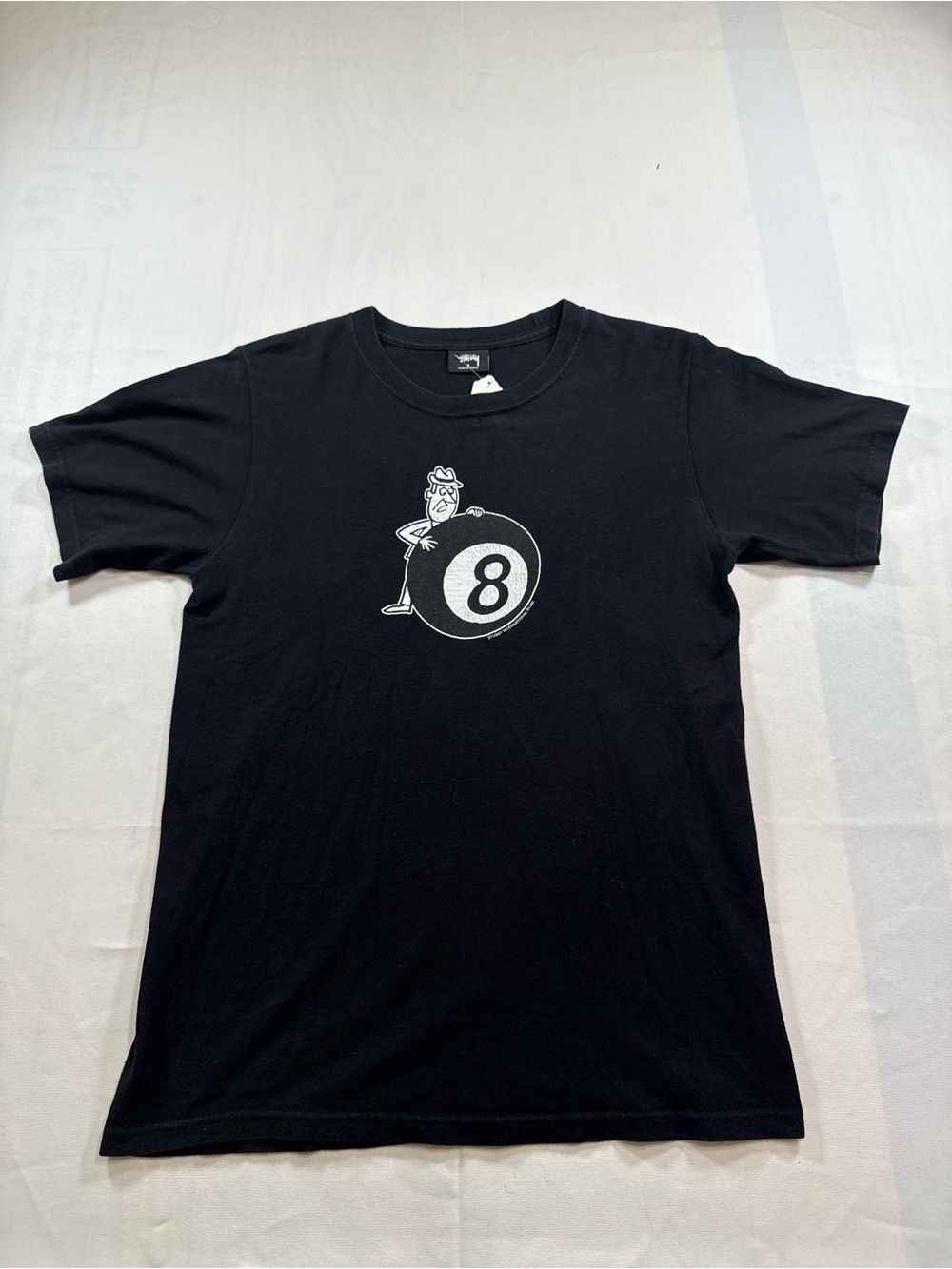Stussy Behind The 8 Ball Black T-Shirt Size Small
